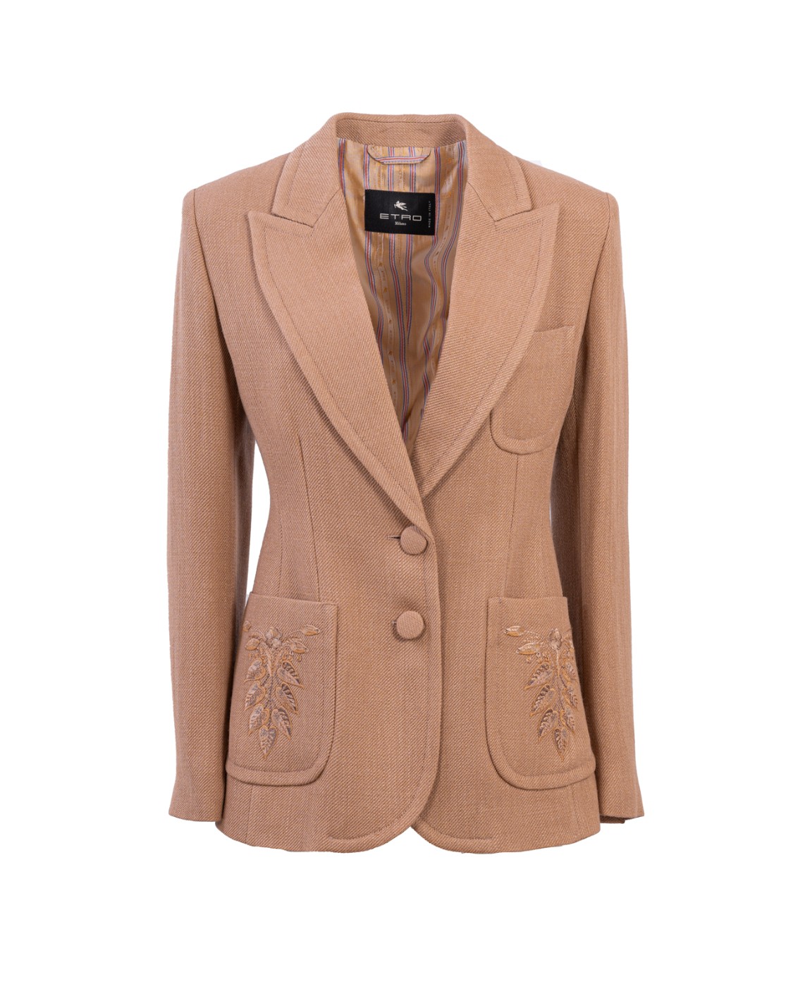 shop ETRO Saldi Giacca: Etro giacca due bottoni in misto lana vergine, caratterizzata da ricami floreali ton-sur-ton sulle tasche è arricchita al suo interno da una fodera a righe jacquard.
Esterno: 52% viscosa, 48% lana vergine.
Ricamo: 100% poliestere.
Fodera: 52% viscosa, 48% acetato.
Slim fit.
Chiusura due bottoni.
Bottoni in tessuto.
Tasca applicata sul petto.
Tasche frontali applicate.
Spacco posteriore.
Made in Italy.. 11503 7210-0800 number 812389